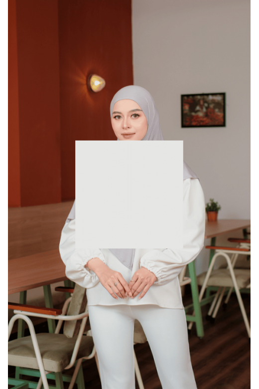 Naira Segitiga Instan Grey - Hijab Tencel Modal Micro 